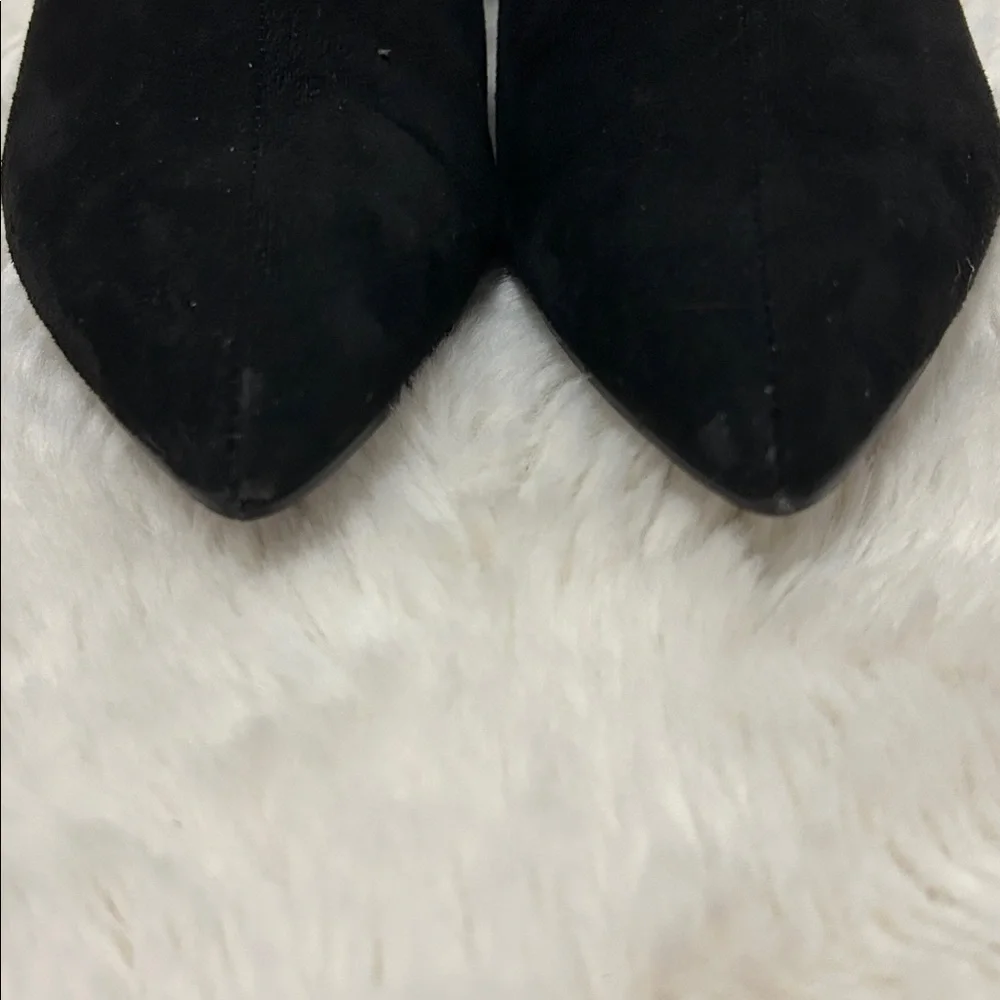 Caparros Black Suede Rhinestone Elle Ankle Booties